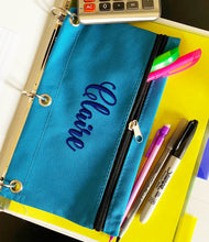 Load image into Gallery viewer, Personalized Notebook Pencil Case - Solid Colors