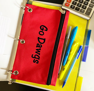 Personalized Notebook Pencil Case - Solid Colors